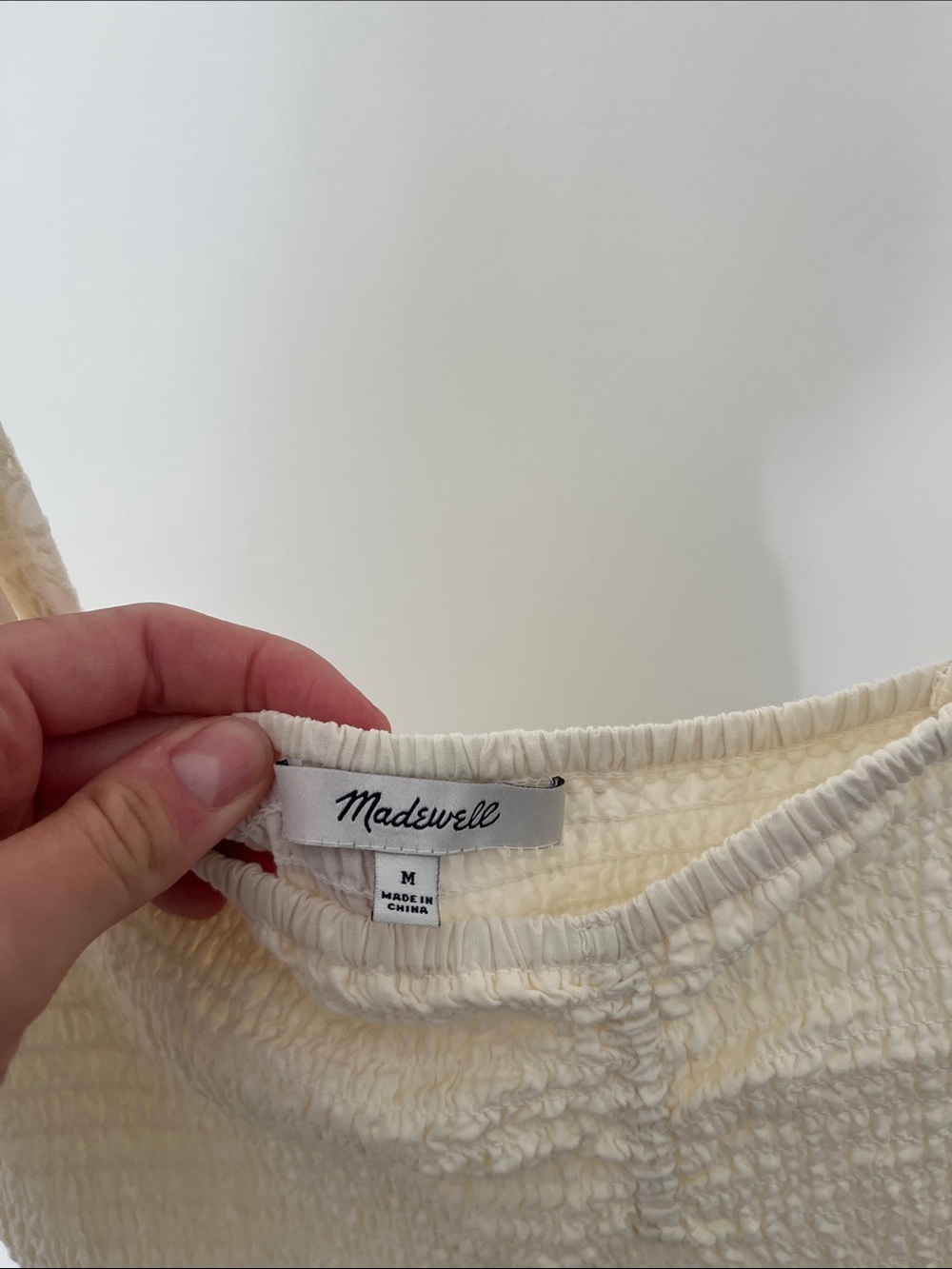 Madewell Eyelet Lucie Tie-Strap Tiered Midi Dress in Cream White - Picture 3 of 8
